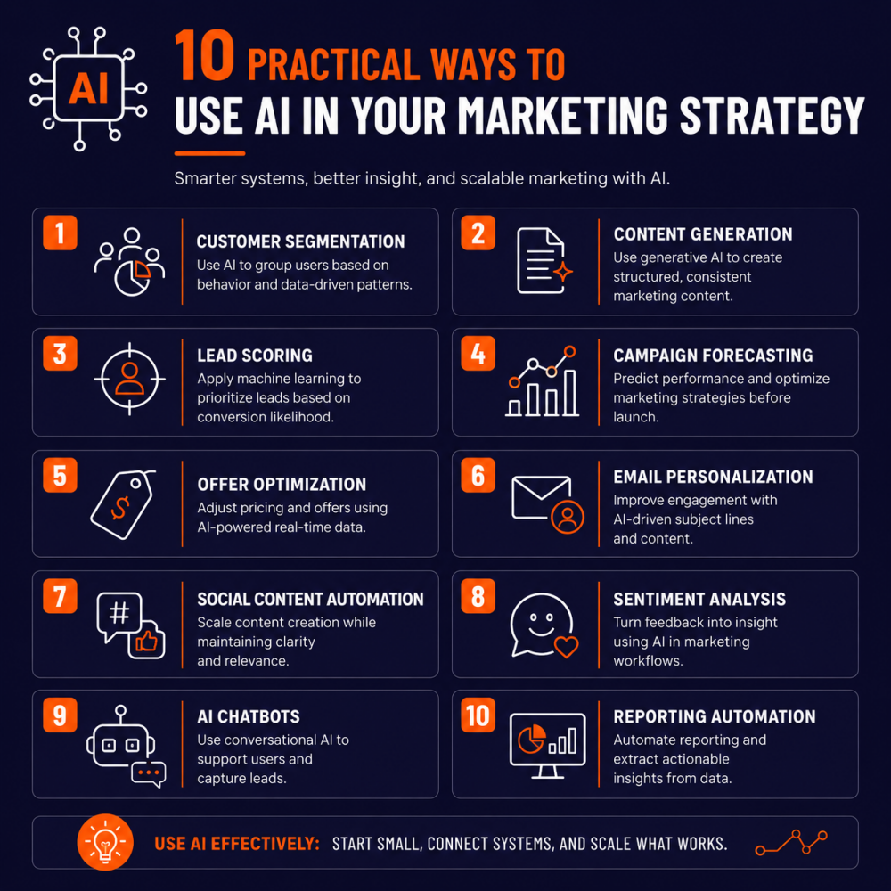 Infographic - How To Use AI in Marketing