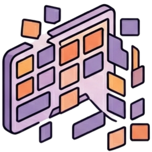 Icon - Fragmented Data Flow